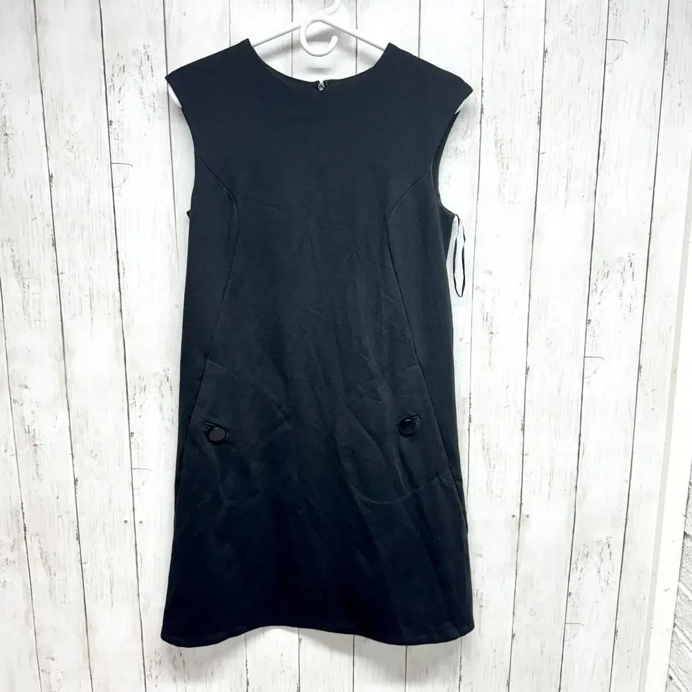 Michael‎ Kors Dress Women Sz S/P Sleeveless Mini Black A Line Round Neck
